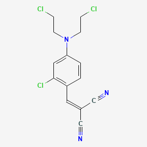 ({4-[Bis(2-chloroethyl)amino]-2-chlorophenyl}methylidene)propanedinitrile