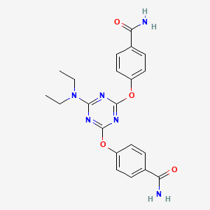 4,4'-((6-(Diethylamino)-1,3,5-triazine-2,4-diyl)bis(oxy))dibenzamide