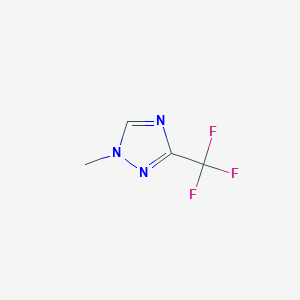 molecular formula C4H4F3N3 B13143632 1-Methyl-3-(trifluoromethyl)-1H-1,2,4-triazole 