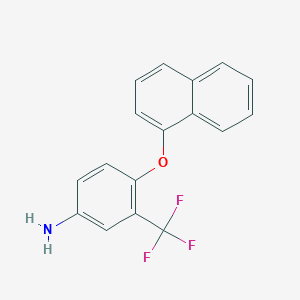 molecular formula C17H12F3NO B1314367 4-(1-萘氧基)-3-(三氟甲基)苯胺 CAS No. 83054-43-7