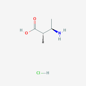 molecular formula C5H12ClNO2 B13143696 (2S,3R)-3-Amino-2-methylbutanoic acid hydrochloride 