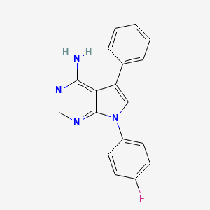 7H-Pyrrolo[2,3-d]pyrimidin-4-amine, 7-(4-fluorophenyl)-5-phenyl-