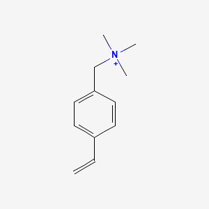 molecular formula C12H18N+ B13143740 Benzenemethanaminium, 4-ethenyl-N,N,N-trimethyl- CAS No. 46231-82-7