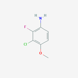 molecular formula C7H7ClFNO B13143795 3-Chloro-2-fluoro-4-methoxyaniline 