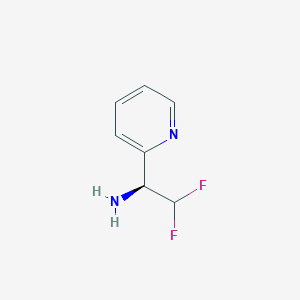 molecular formula C7H8F2N2 B13143797 (S)-2,2-Difluoro-1-(pyridin-2-yl)ethanamine 