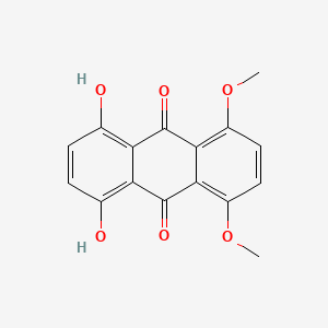 molecular formula C16H12O6 B13143826 1,4-Dihydroxy-5,8-dimethoxyanthracene-9,10-dione CAS No. 63229-41-4