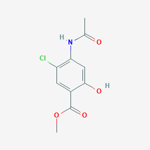 molecular formula C10H10ClNO4 B1314385 4-乙酰氨基-5-氯-2-羟基苯甲酸甲酯 CAS No. 24190-77-0