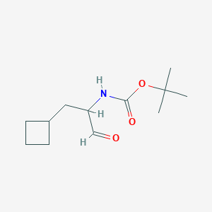 molecular formula C12H21NO3 B1314430 叔丁基（1-环丁基-3-氧代丙烷-2-基）氨基甲酸酯 CAS No. 394735-19-4