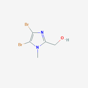 molecular formula C5H6Br2N2O B1314432 (4,5-二溴-1-甲基-1H-咪唑-2-基)甲醇 CAS No. 881997-90-6