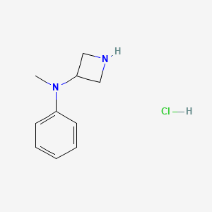 molecular formula C10H15ClN2 B13144341 N-Methyl-N-phenylazetidin-3-amine. hcl 