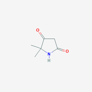 molecular formula C6H9NO2 B1314450 5,5-二甲基吡咯烷-2,4-二酮 CAS No. 89464-41-5