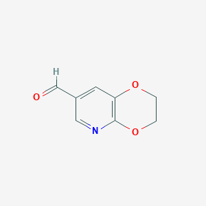 molecular formula C8H7NO3 B1314457 2,3-二氢-[1,4]二噁英并[2,3-b]吡啶-7-甲醛 CAS No. 95849-26-6