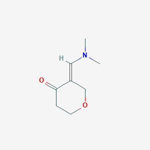 molecular formula C8H13NO2 B1314467 (3E)-3-[(二甲氨基)亚甲基]四氢-4H-吡喃-4-酮 CAS No. 95502-31-1