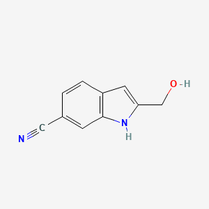 molecular formula C10H8N2O B1314502 2-(羟甲基)-1H-吲哚-6-碳腈 CAS No. 104291-65-8