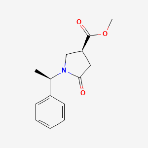 molecular formula C14H17NO3 B1314532 (S)-甲基 5-氧代-1-((R)-1-苯乙基)吡咯烷-3-羧酸酯 CAS No. 99735-46-3