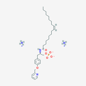 Ammonium (S,Z)-2-(octadec-9-enamido)-3-(4-(pyridin-2-ylmethoxy)phenyl)propyl phosphate