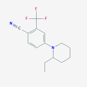 molecular formula C15H17F3N2 B1314560 4-(2-乙基-哌啶-1-基)-2-三氟甲基-苯甲腈 CAS No. 869643-10-7