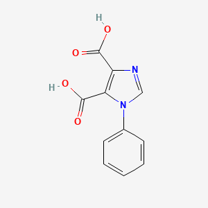 molecular formula C11H8N2O4 B13145641 1-Phenyl-1H-imidazole-4,5-dicarboxylic acid 