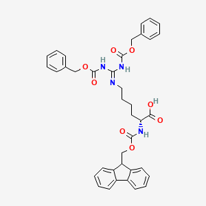 molecular formula C38H38N4O8 B13145654 Fmoc-D-homoArg(Z)2-OH 