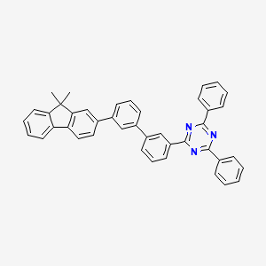 molecular formula C42H31N3 B13145707 2-(3'-(9,9-Dimethyl-9H-fluoren-2-yl)-[1,1'-biphenyl]-3-yl)-4,6-diphenyl-1,3,5-triazine CAS No. 1955543-57-3