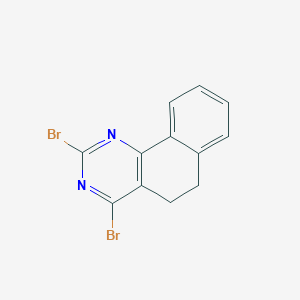 molecular formula C12H8Br2N2 B13145718 2,4-Dibromo-5,6-dihydrobenzo[h]quinazoline 