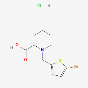 1-[(5-Bromothiophen-2-yl)methyl]piperidine-2-carboxylic acid hydrochloride