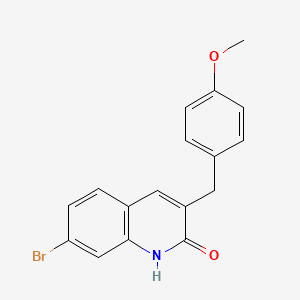 7-Bromo-3-(4-methoxybenzyl)quinolin-2(1H)-one