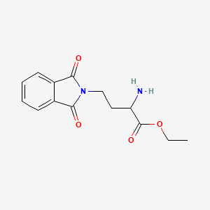 molecular formula C14H16N2O4 B13145761 Ethyl 2-amino-4-(1,3-dioxoisoindol-2-yl)butanoate CAS No. 7474-75-1