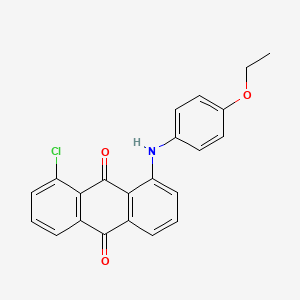 molecular formula C22H16ClNO3 B13145798 9,10-Anthracenedione, 1-chloro-8-[(4-ethoxyphenyl)amino]- CAS No. 848679-23-2