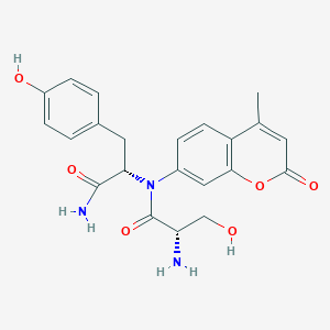 (2S)-2-[[(2S)-2-amino-3-hydroxypropanoyl]-(4-methyl-2-oxochromen-7-yl)amino]-3-(4-hydroxyphenyl)propanamide