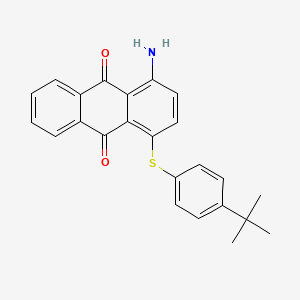 molecular formula C24H21NO2S B13145833 1-Amino-4-[(4-tert-butylphenyl)sulfanyl]anthracene-9,10-dione CAS No. 90571-15-6