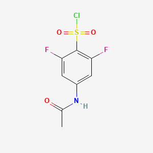 molecular formula C8H6ClF2NO3S B13145837 4-Acetamido-2,6-difluorobenzene-1-sulfonyl chloride 