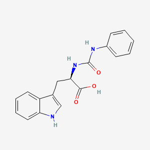 molecular formula C18H17N3O3 B13145870 N-(Phenylcarbamoyl)-D-tryptophan CAS No. 827612-57-7