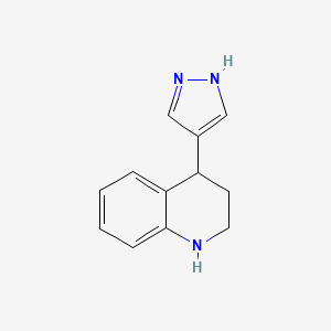 molecular formula C12H13N3 B13145876 4-(1H-pyrazol-4-yl)-1,2,3,4-tetrahydroquinoline 