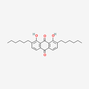 molecular formula C26H32O4 B13145877 2,7-Dihexyl-1,8-dihydroxyanthracene-9,10-dione CAS No. 88380-36-3