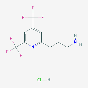 3-[4,6-Bis(trifluoromethyl)pyridin-2-yl]propan-1-amine;hydrochloride