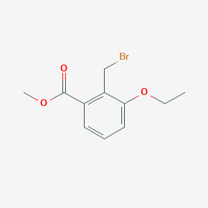 molecular formula C11H13BrO3 B13145889 Methyl 2-(bromomethyl)-3-ethoxybenzoate 