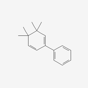 molecular formula C16H20 B13145921 5,5,6,6-Tetramethyl-2-phenylcyclohexa-1,3-diene 