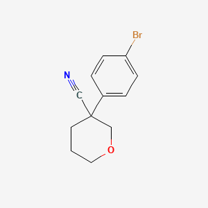 3-(4-Bromophenyl)oxane-3-carbonitrile