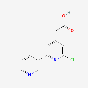 2-(2-Chloro-6-pyridin-3-ylpyridin-4-yl)acetic acid