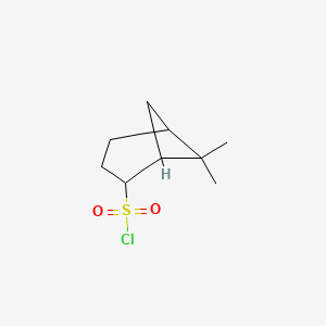 molecular formula C9H15ClO2S B13145988 6,6-Dimethylbicyclo[3.1.1]heptane-2-sulfonyl chloride 