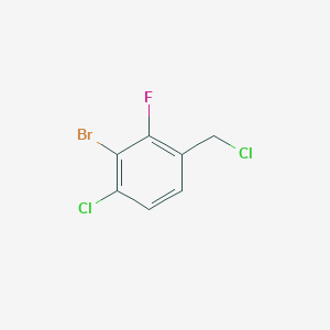 molecular formula C7H4BrCl2F B13145990 2-Bromo-1-chloro-4-(chloromethyl)-3-fluorobenzene 