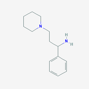 molecular formula C14H22N2 B1314601 1-苯基-3-(哌啶-1-基)丙烷-1-胺 CAS No. 41208-24-6