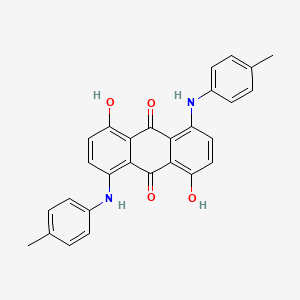 molecular formula C28H22N2O4 B13146011 9,10-Anthracenedione, 1,5-dihydroxy-4,8-bis[(4-methylphenyl)amino]- CAS No. 20241-75-2