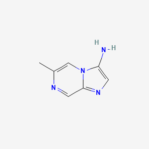 molecular formula C7H8N4 B13146053 6-Methylimidazo[1,2-a]pyrazin-3-amine 