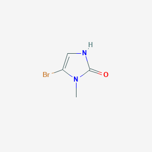 molecular formula C4H5BrN2O B13146066 5-bromo-1-methyl-1H-imidazol-2(3H)-one 