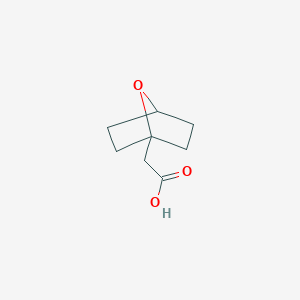 molecular formula C8H12O3 B13146083 2-{7-Oxabicyclo[2.2.1]heptan-1-yl}acetic acid 