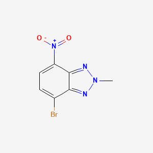 molecular formula C7H5BrN4O2 B13146091 4-Bromo-2-methyl-7-nitro-2H-benzo[d][1,2,3]triazole 