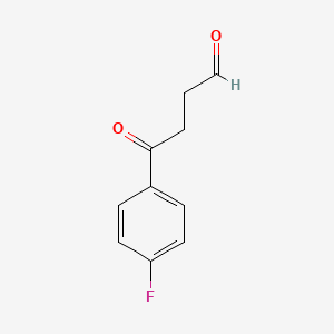 molecular formula C10H9FO2 B13146112 4-(4-Fluorophenyl)-4-oxobutanal 