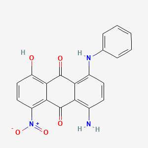 1-Amino-4-anilino-5-hydroxy-8-nitroanthracene-9,10-dione